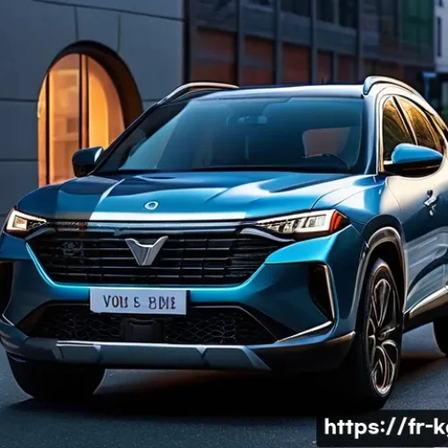 쌍용 토레스 고객 후기 - A robust and modern compact SUV parked on a city street at dusk, featuring angular lines, a large im...