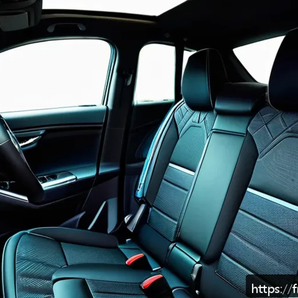 쌍용 티볼리 전용 액세서리 추천 - A modern SsangYong Tivoli interior featuring custom-fit neoprene seat covers in sleek black with sub...